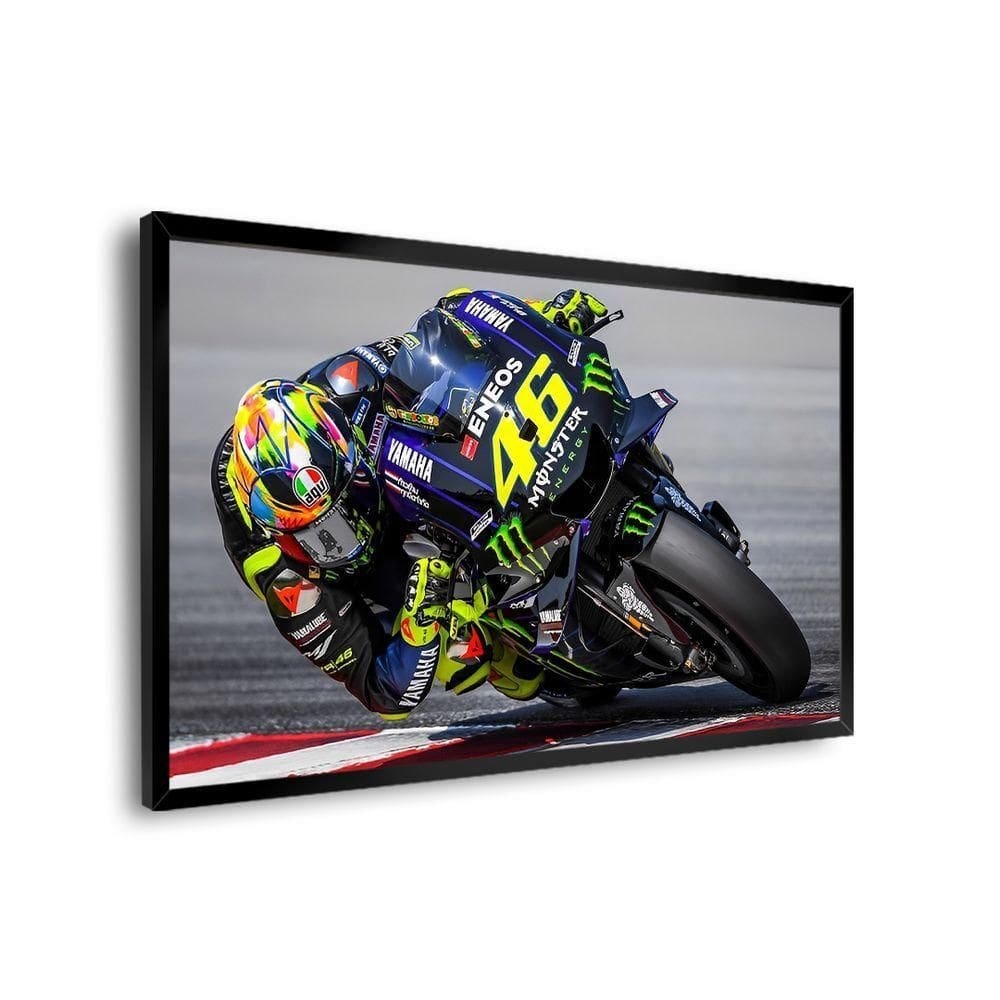 Quadro Decorativo Valentino Rossi Em Ação