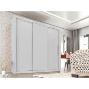 Roupeiro Panamá Em Mdp Com 3 Portas E 4 Gavetas Sallêto Branco