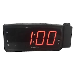 Rádio relógio digital despertador horas projetor lelong 672