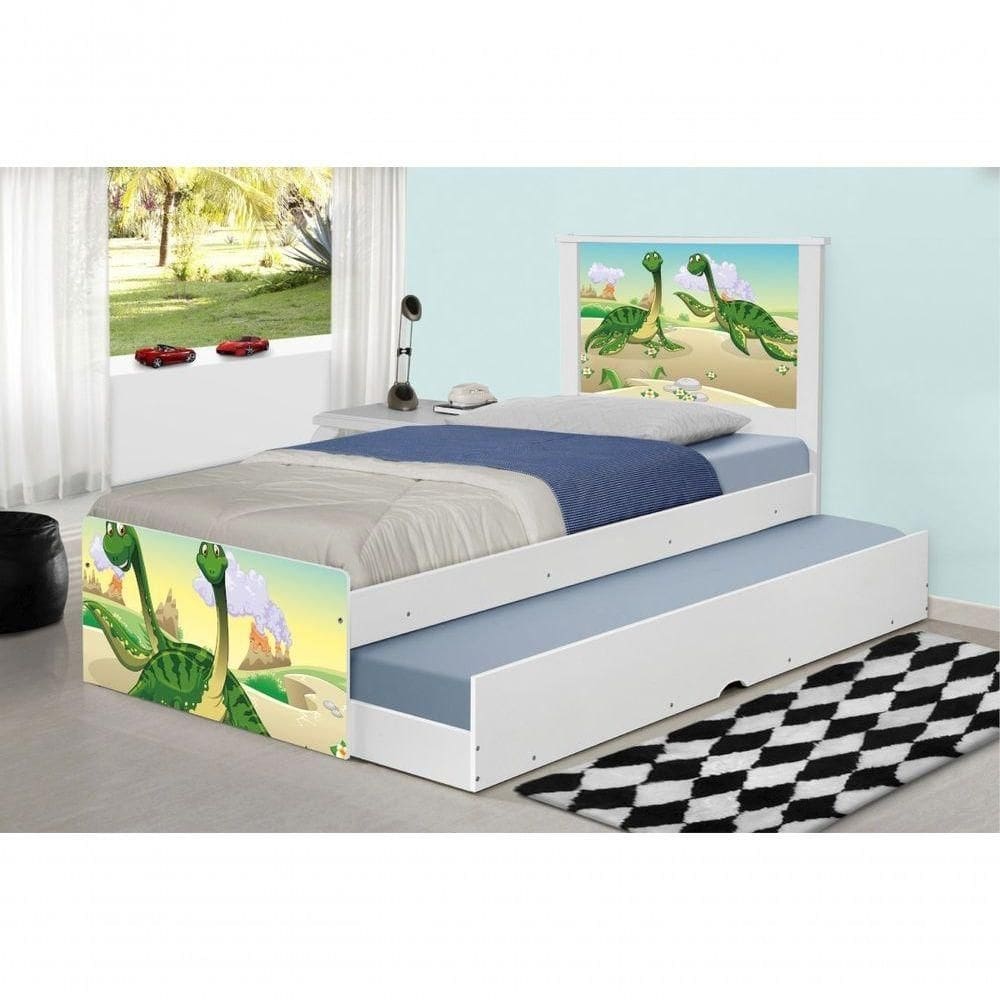 Bicama Solteiro Dupla Dinos Com Colchões