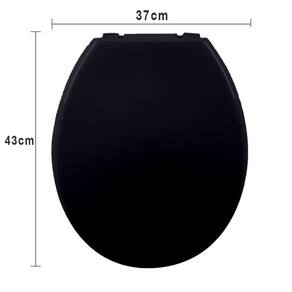 Assento oval almofadado tas/as slim preto - astra