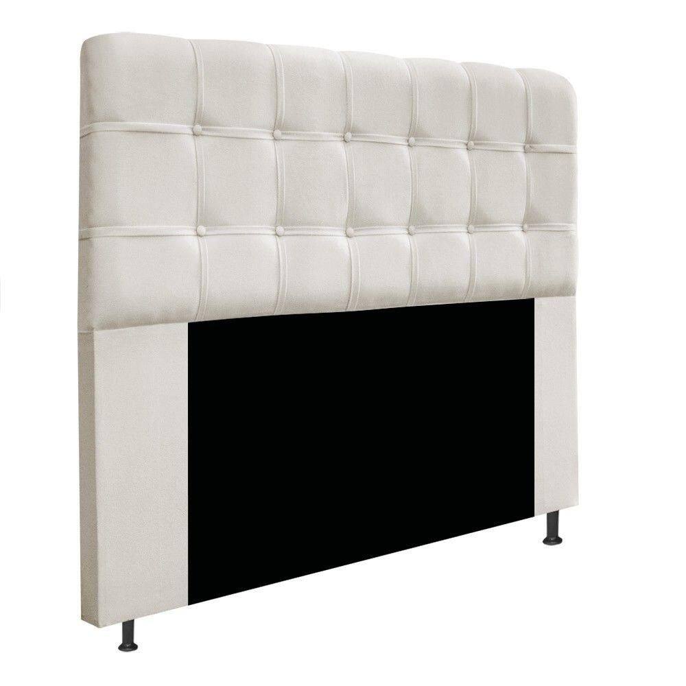 Cabeceira Mel 195 Cm King Size Com Botonê Suede Bege