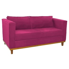 Sofá 2 Lugares Europa Suede Pink