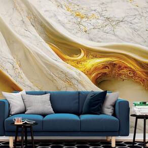 Papel de parede painel 3d mármore calacata branco ouro 2,5m