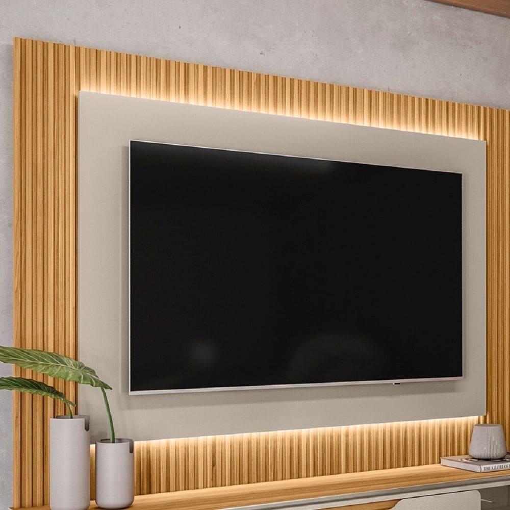 Painel para Tv até 70 Polegadas San Paulo 2.2 Tauari/ Off White Fosco