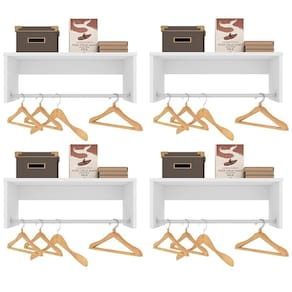 Kit 4 Nichos Cabideiros Suspensos Berlim Branco