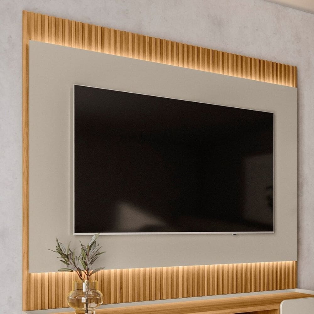 Painel para Tv até 70 Polegadas San Paulo 1.8 Tauari/Off White Fosco