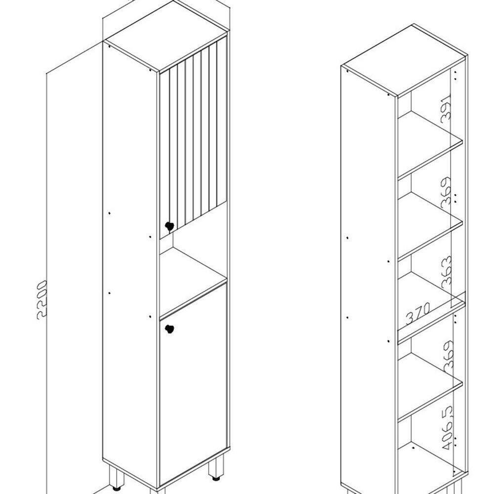 Armário 2 Porta 120x58,3x30 Cm Torino MEL | Casas Bahia