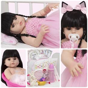 Boneca bebê reborn coelhinha - realista e encantadora