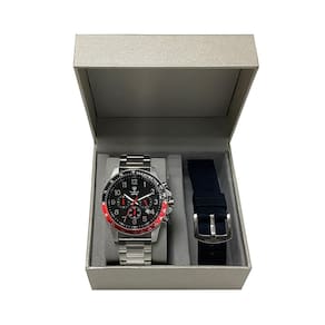 Relógio Tuguir Masculino Ref: 6116g Tgi37032 Cronógrafo Aço Prateado