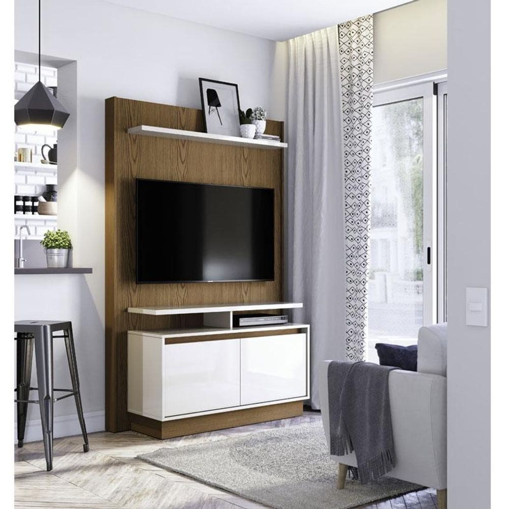 Estante Home Theater Ambiente Fit 1.2 Nature Off White – Imcal