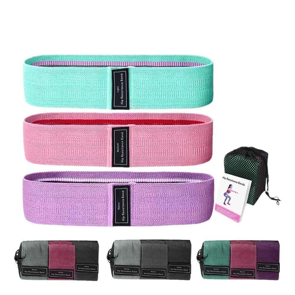 Kit 3 faixas elásticas de exercício hip resistance bands