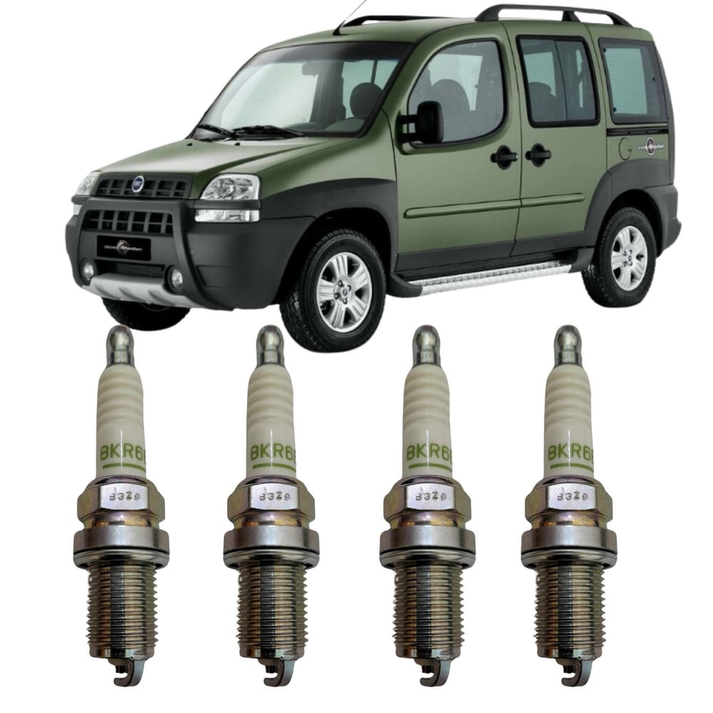 Jogo Vela Ignição 1.8 8v Fiat Doblo 7086105 BPR6EY