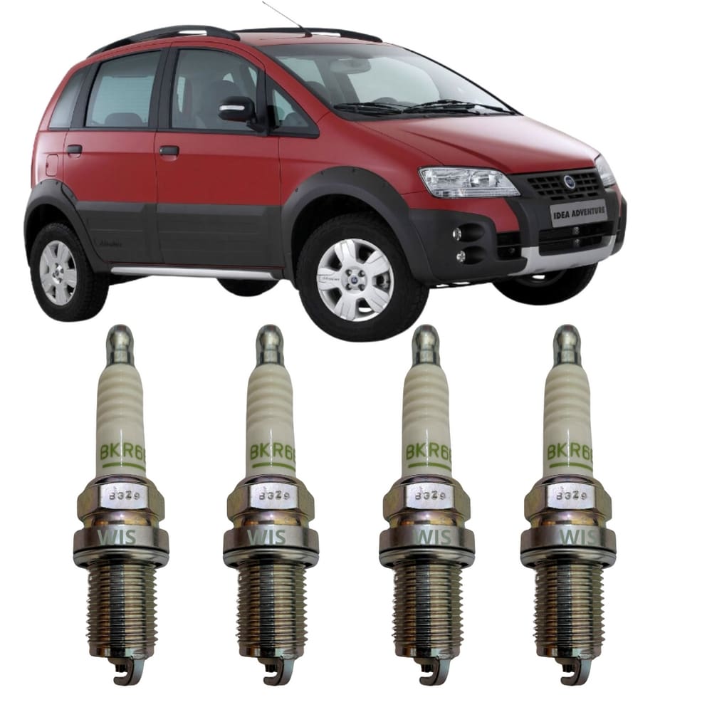 Jogo Vela Ignição Fiat Idea 1.8 8v 7086105 BPR6EY