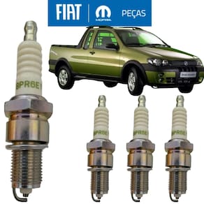 Jogo Vela Ignição Fiat Strada1.8 8v 7086105 BPR6EY