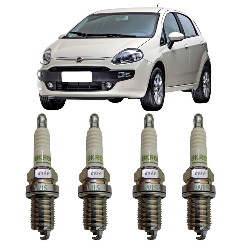 Jogo Vela Ignição Fiat Punto 1.8 8v 7086105 BPR6EY