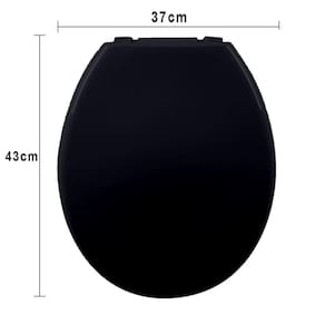 Assento oval almofadado tas/as slim preto - astra