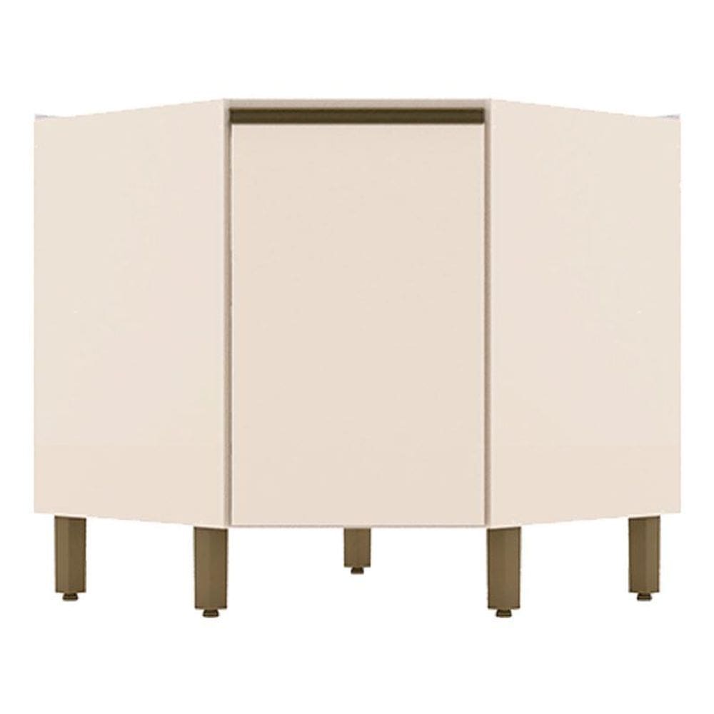 Balcão Canto Oblíquo 1 Porta Évelin Off White – Henn