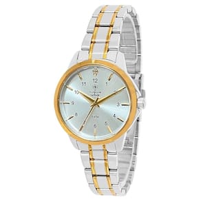 Relógio Tuguir Feminino Ref: 3114b Tgi37053 Aço Casual Bicolor