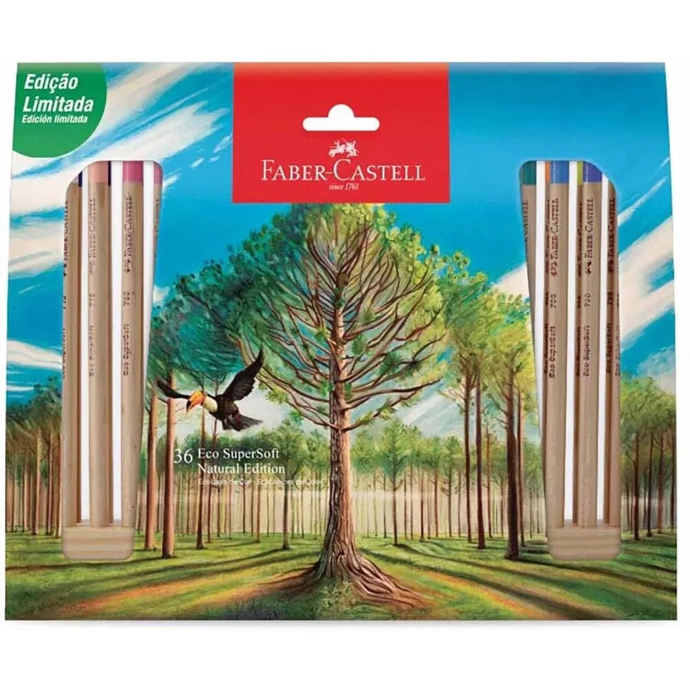 Lapis De Cor Supersoft Natural Edition 36 Cores Faber Castell