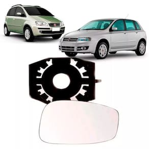 Lente espelho retrovisor com base fiat idea e stilo