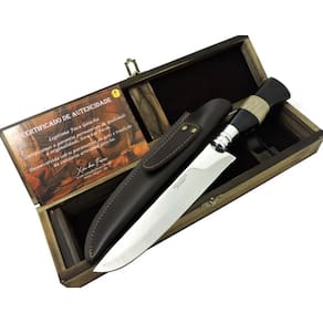 Faca Aço Alemão, Churrasco Carnes - Lâm 21cm. c/ Estojo