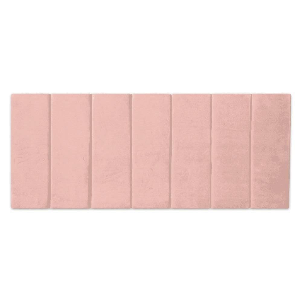 Modulo cabeceira estofada cama 20x60cm queen king box rosa