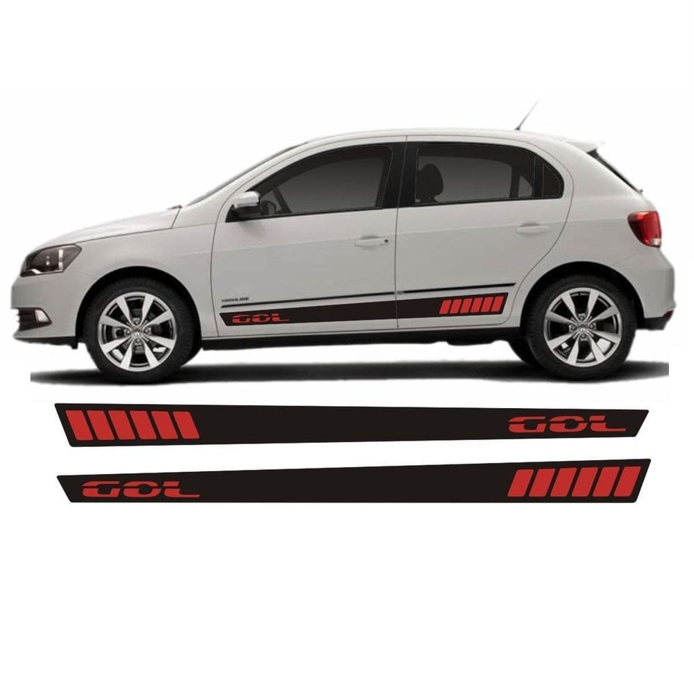 Adesivo lateral para gol g5 g6 g7 faixa gr9 colante tuning