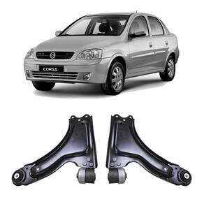 Kit 2 bandeja balança leque dianteiro corsa sedan 2008- 2010