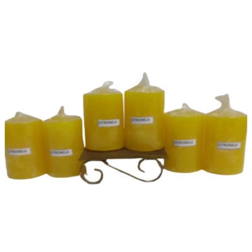 Vela de 3 dias essência citronela santa chama kit com 10