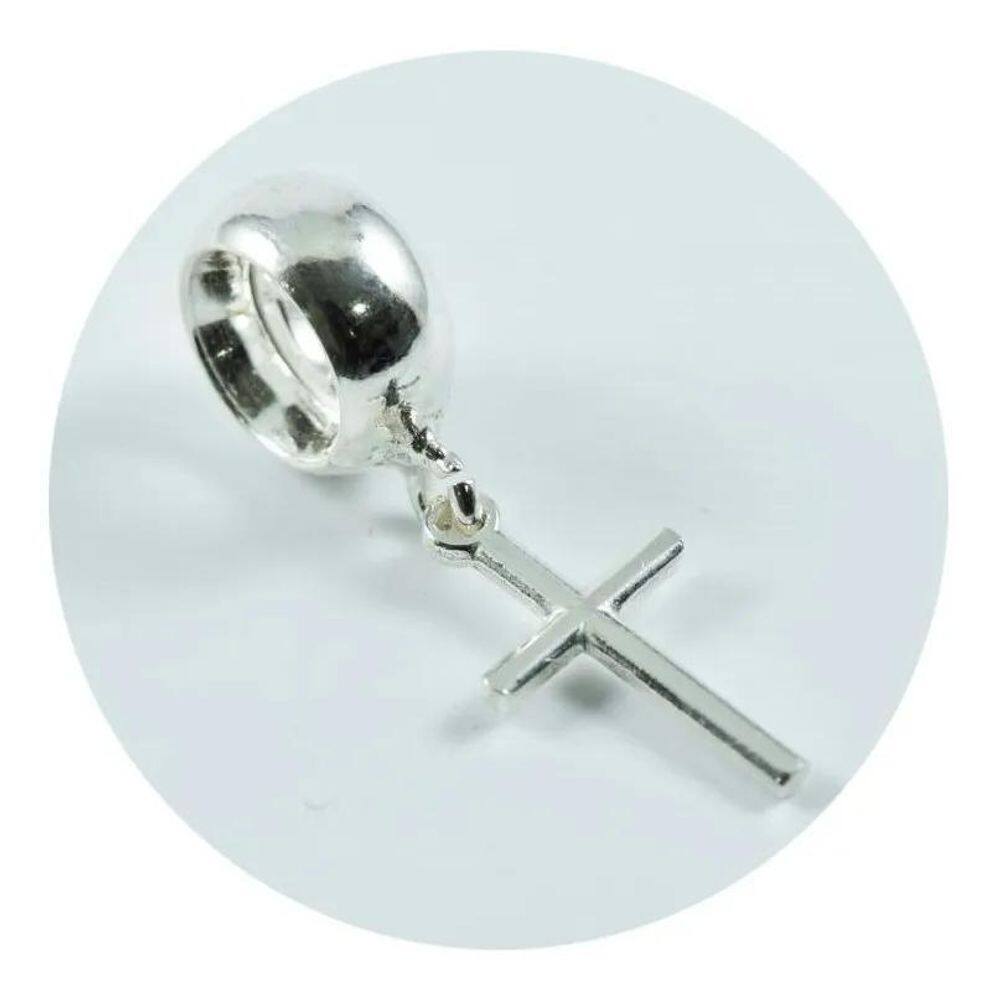Berloque em prata 925 cruz 7x13mm - ponte vecchio joias
