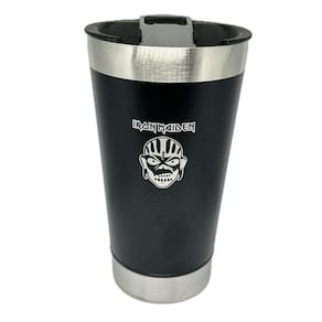 Copo Térmico Iron Maiden 500Ml Gelado Quente Tampa + Abridor