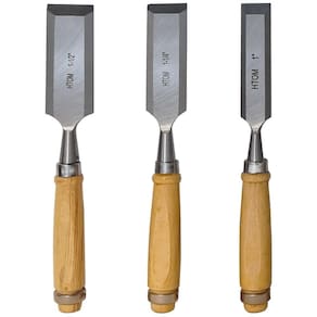 Kit 3 formão para entalhe 25 a 38mm aço forjado profissional