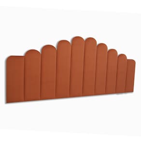 Cabeceira King Estofada Kit 10 Placas Concha - Veludo Terracota