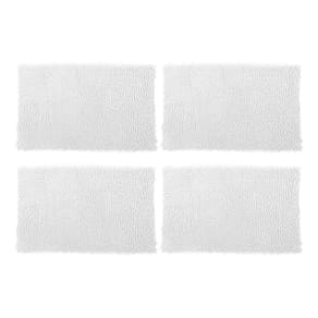 Tapete banheiro bolinha 58 x 38cm 4 unidades branco