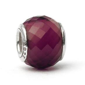 Berloque murano prata 925 e zircônia - roxo