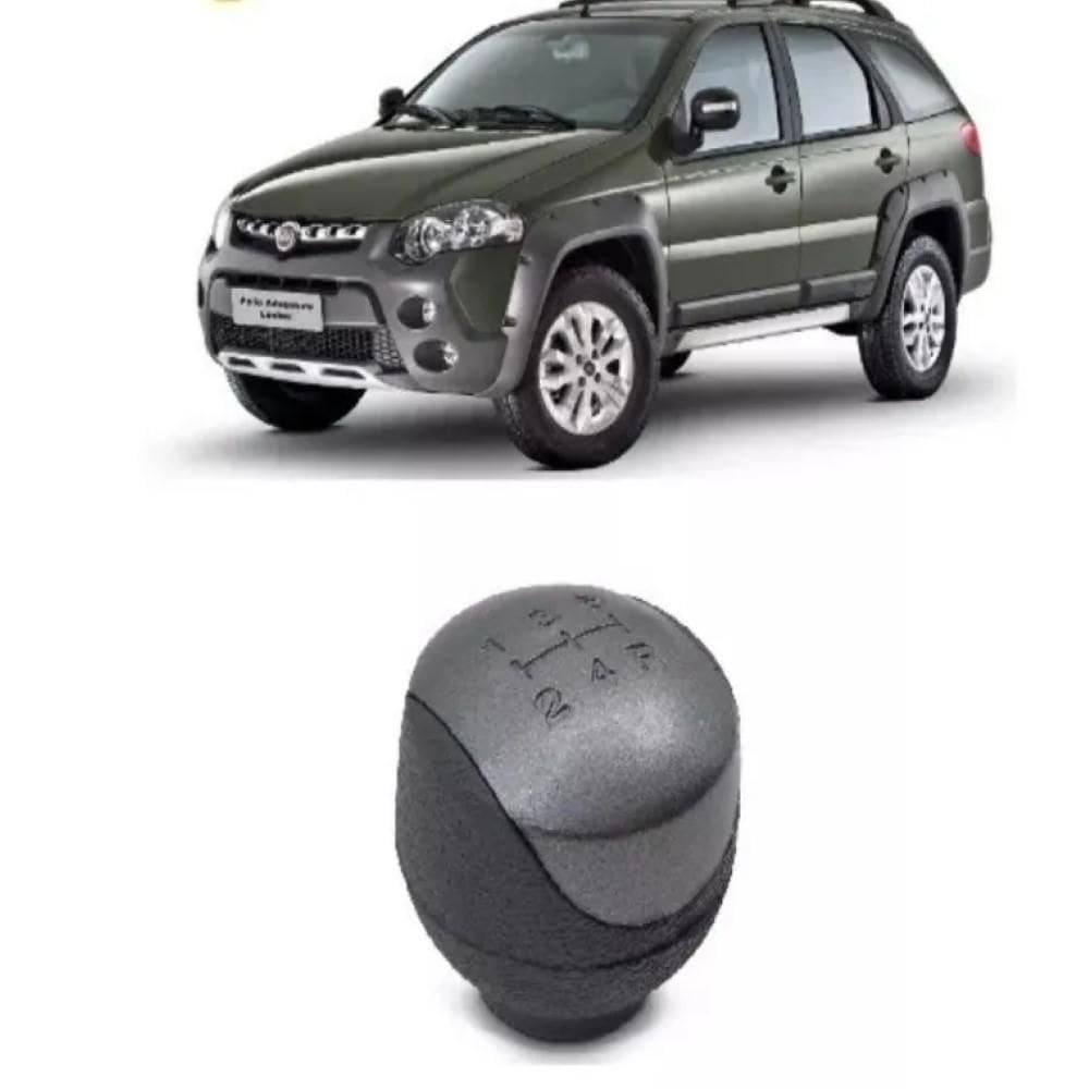 Bola manopla câmbio fiat palio adventure locker cinza cinza