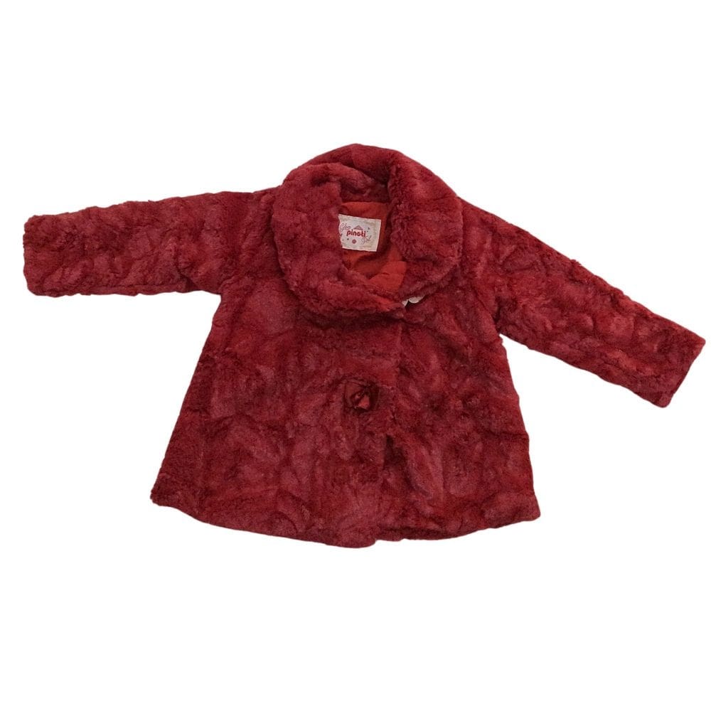 Casaco pele bebê fem Pinoti vermelho