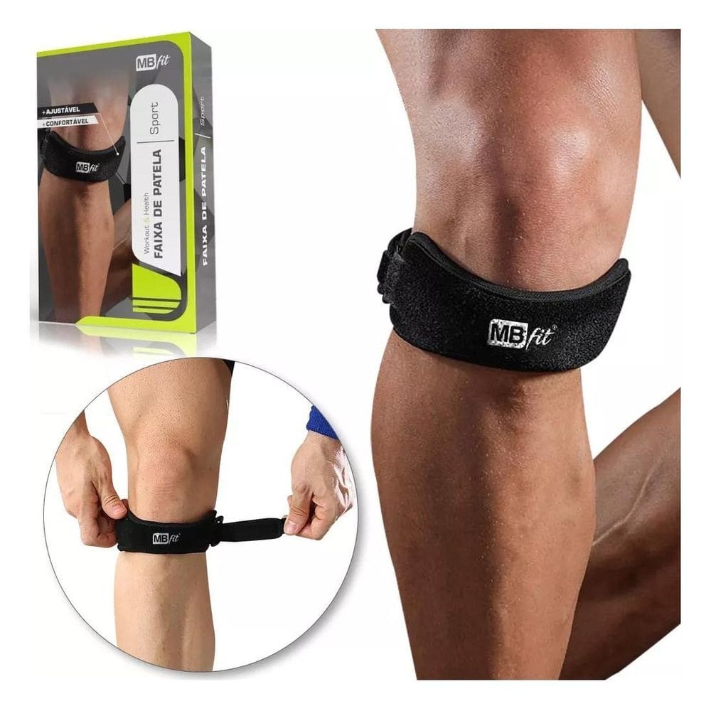 Faixa patelar patela ajustável