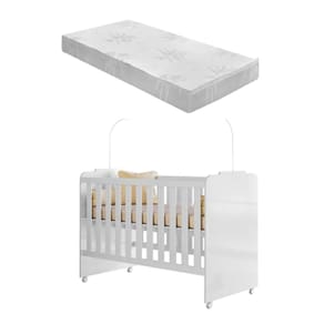 Quarto Infantil Berço Rodizio Sophia Amore 100%MDF C/Colchão