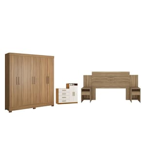 Conjunto Quarto De Casal Completo Ferrara Amendola Off-white