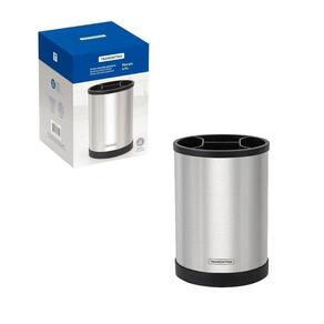 Porta-utensílios giratório organizador aço inox tramontina