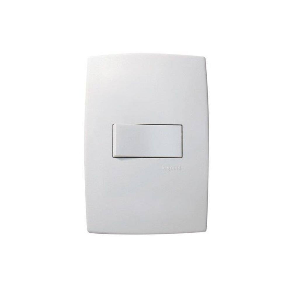 Conjunto interruptor 10a 4x2 branco pial plus