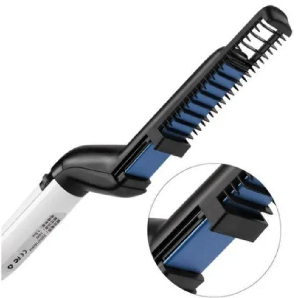 Pente Elétrico Chapinha De Barba Cabelo Modelar Anti Frizz