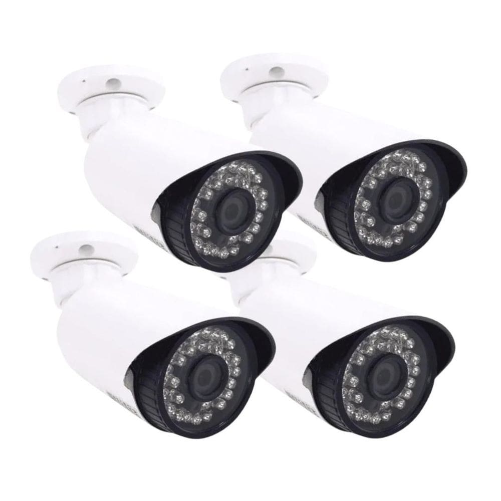 Kit 4 câmeras bullet 6146 ahd -1280p1.3mp 36 leds- 3.6mm p