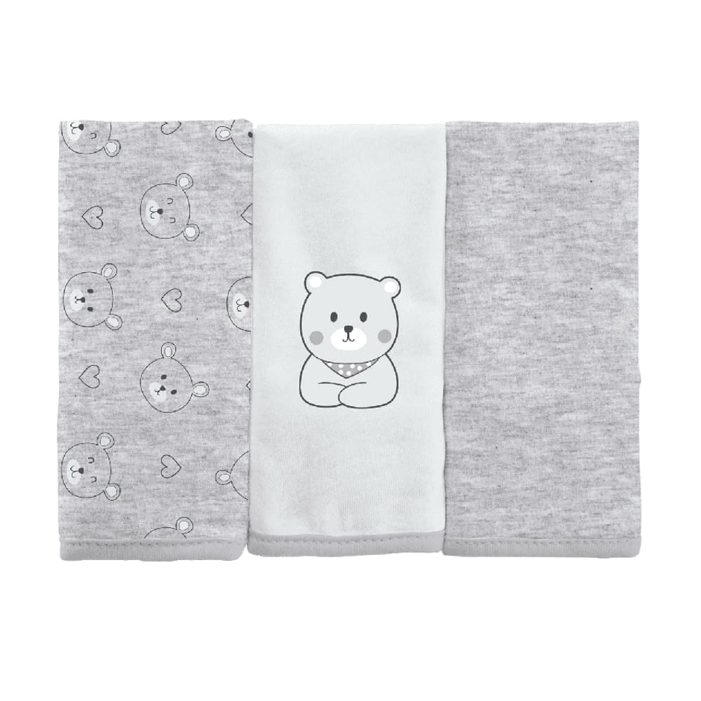 TOALHA BOQUINHA BUBLIM BABY C/3 UNIDADES 30CM x 35CM ESTAMPADA