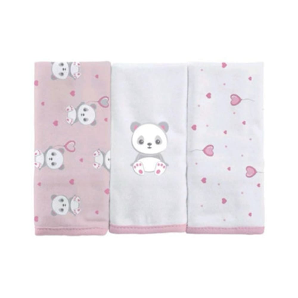 TOALHA BOQUINHA BUBLIM BABY C/3 UNIDADES 30CM x 35CM ESTAMPADA