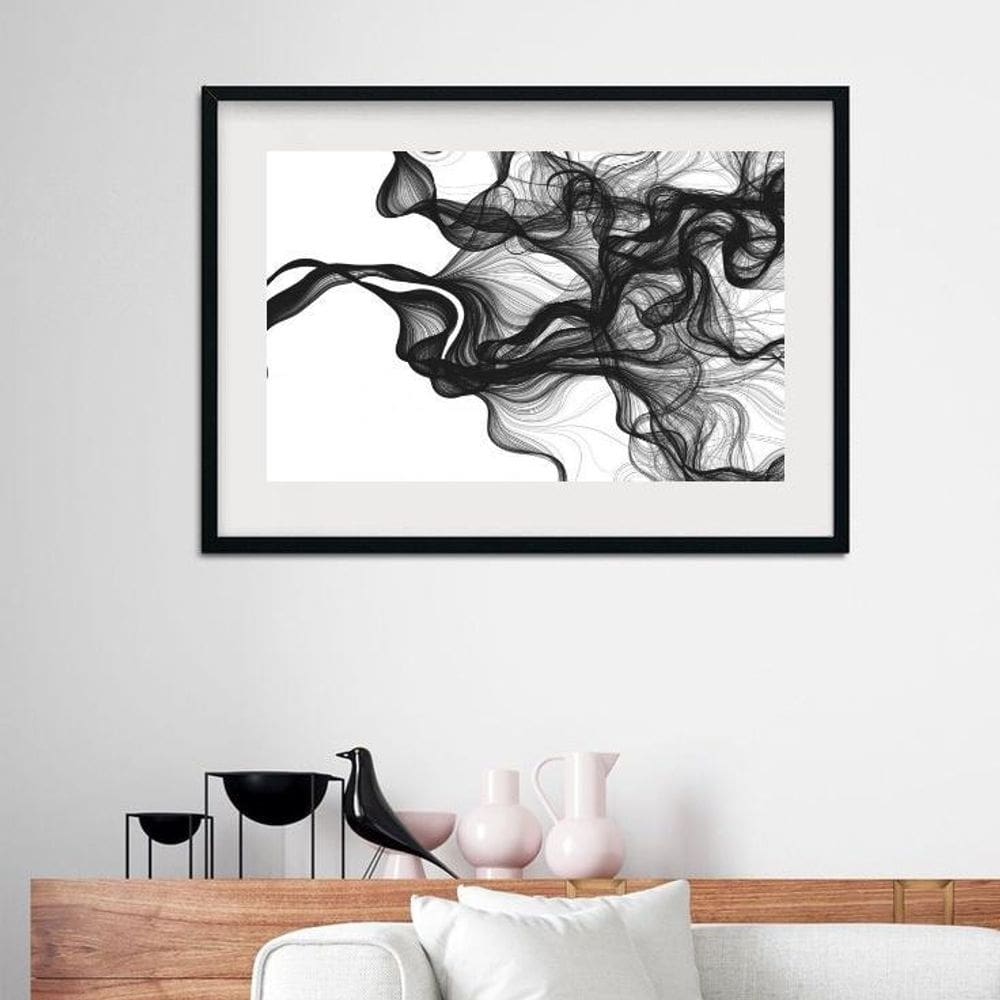 Quadro horizontal minimalista cinza - 60x48cm