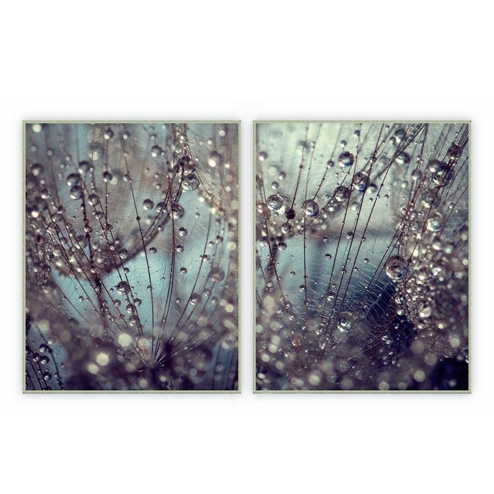 Kit Com 2 Quadros Decorativos Florais Com Moldura Para Sala Quarto Escritório 82x102 Floral 005