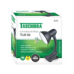 Luminária De Mesa Taschibra Tlm 05 E27 Bivolt Preto